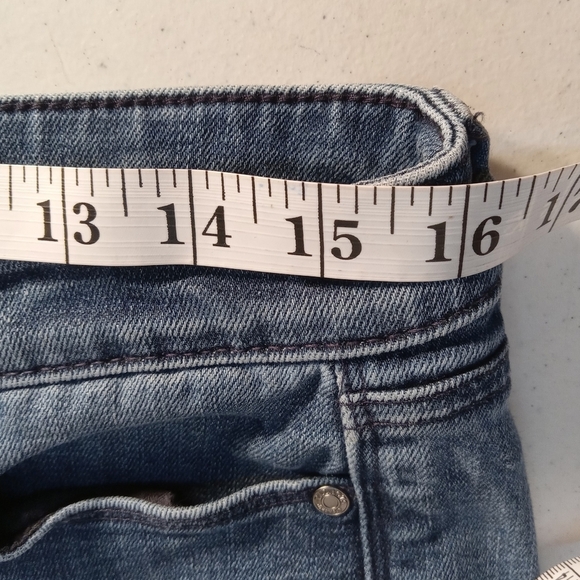 Talbots Jeans Straight Slim Mid Rise Women 8P Mid Wash Blue Stretch Ankle Cotton - Picture 6 of 11